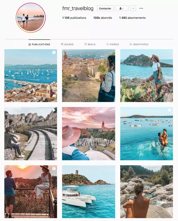 Los 10 mejores influencers de viajes de instagram Francia