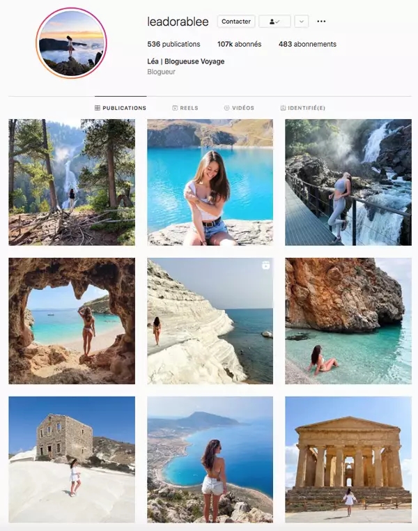 Los 10 mejores influencers de viajes de instagram Francia