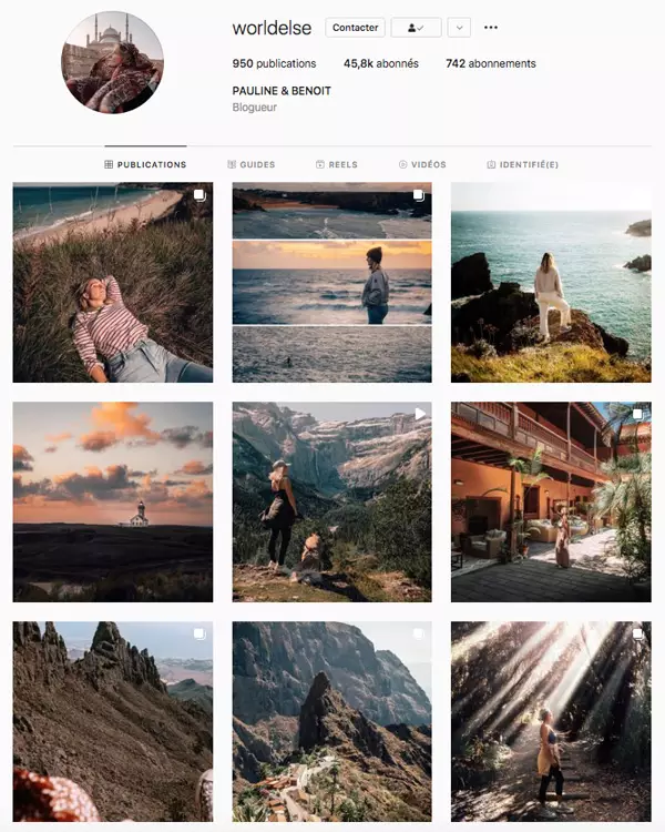 Los 10 mejores influencers de viajes de instagram Francia